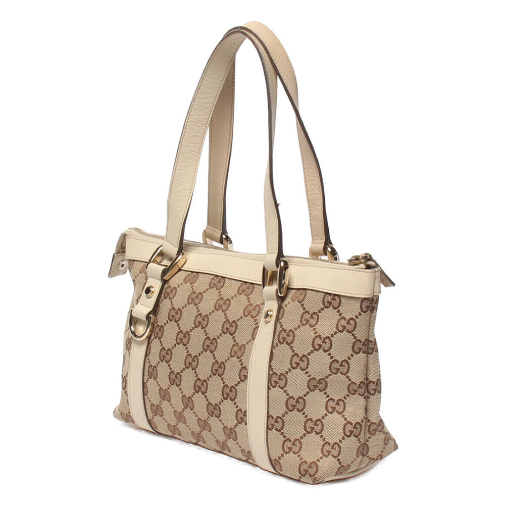 Gucci Abbey GG Canvas Tote Bag Brown - Picture 2 of 6